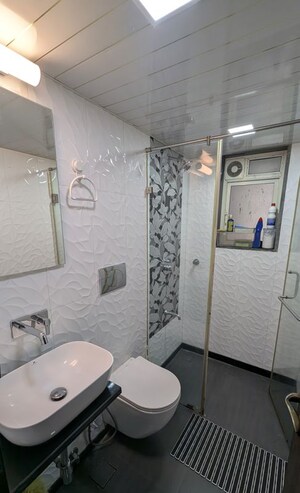Bathroom in 3 BHK Apartment at Adhiraj Gardens, Kharghar – for Rent