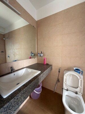 Bathroom in 3 BHK Apartment at Kalpataru Magnus, Bandra East – for Rent
