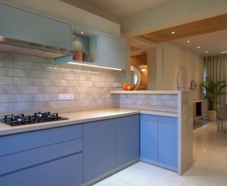 Kitchen, samasta 4 Bedroom 2500 Sq.Ft. Apartment In Vasna Bhayli Road Vadodara 10625846