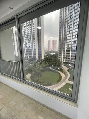 Balcony in 3 BHK Apartment at Oberoi Realty Esquire, Goregaon East – for Rent