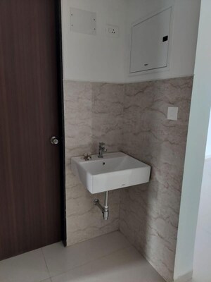 Bathroom in 3 BHK Apartment at Shapoorji Pallonji Sensorium, Hinjewadi – for Rent
