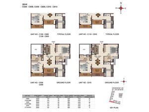Floor Plan in 2 BHK Apartment at Casagrand Zaiden, Talaghattapura – for Sale