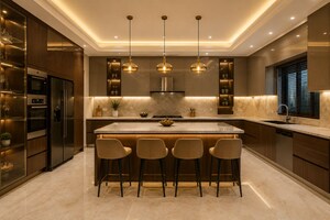 Dining area in 4 BHK Independent House at Maradu – for Sale