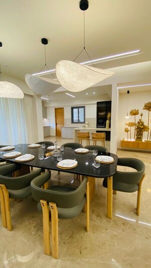 Dining area in 4 BHK Apartment at Vihav Keystone Skyvillas, New Alkapuri – for Sale