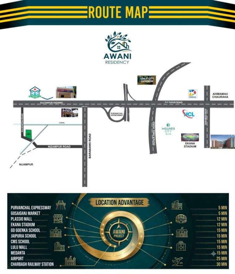 Map Location, sekhanapur  1250 Sq.Ft. Plot In Sekhanapur Lucknow 10627029