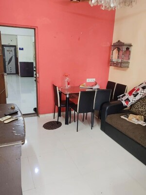 Living Room in 1 BHK Apartment at Krishna Enclave, Ghansoli – for Rent