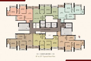 Floor Plan in 2 BHK Apartment at Siya Vishwaraja, Kharghar Sector 37 – for Sale