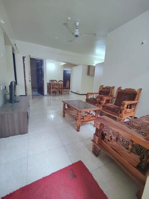 Living Room in 3 BHK Apartment at Vasudha Sai Simran, Aundh – for Rent