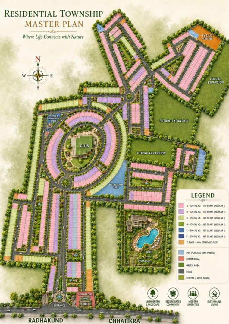 undefined, chhatikara  150 Sq.Yd. Plot In Chhatikara Vrindavan 10626599