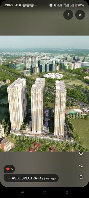 3 BHK Apartment – Exterior View View at ASBL Spectra, Financial District - for Rent