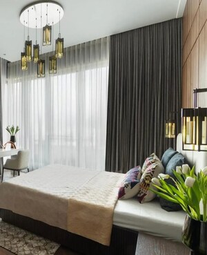 Balcony in 3 BHK Apartment at Lodha Trump Tower, Worli – for Rent