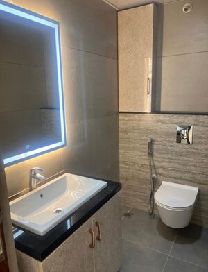 Bathroom in 4 BHK Apartment at Aparna Luxor Park, Kondapur – for Rent