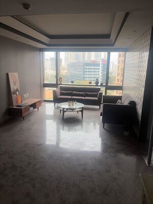 Living Room in 3 BHK Apartment at Lodha Trump Tower, Worli – for Rent