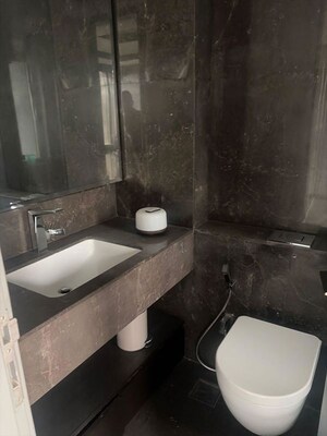 Living Room in 3 BHK Apartment at Lodha Trump Tower, Worli – for Rent
