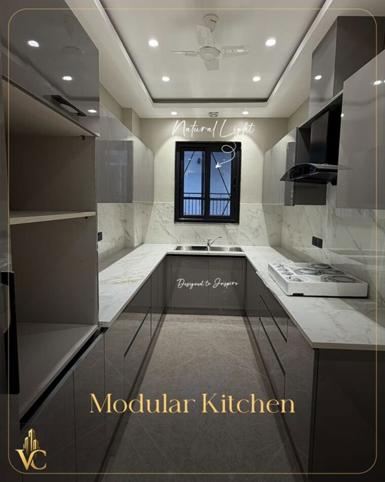 Kitchen, auram-floor 3 Bedroom 2300 Sq.Ft. Builder Floor In South City 2 Gurgaon 10627836