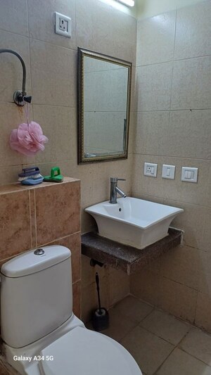 Bathroom in 4 BHK Builder Floor at Orchid Island, Sector 51 – for Rent