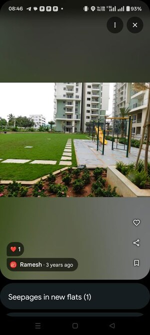 Balcony in 3 BHK Apartment at Sri Aditya Athena, Shaikpet – for Rent