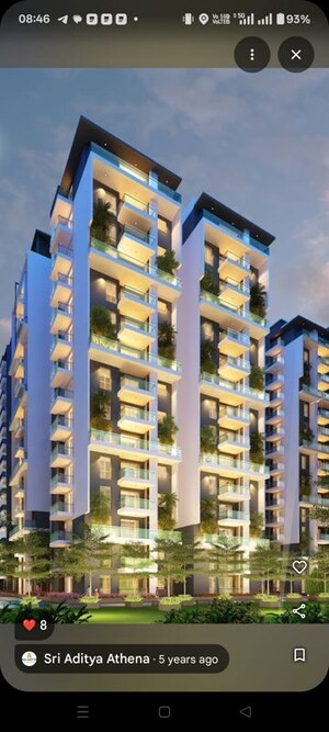 3 BHK Apartment For Rent in Sri Aditya Athena, Shaikpet