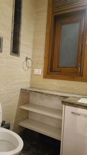 Bathroom in 3 BHK Builder Floor at Green Park Extension – for Rent