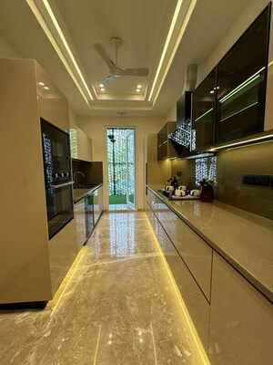 Kitchen in 4 BHK Builder Floor at Sushant Lok I – for Rent