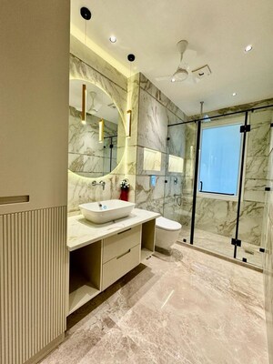 Kitchen in 4 BHK Builder Floor at Sushant Lok I – for Rent