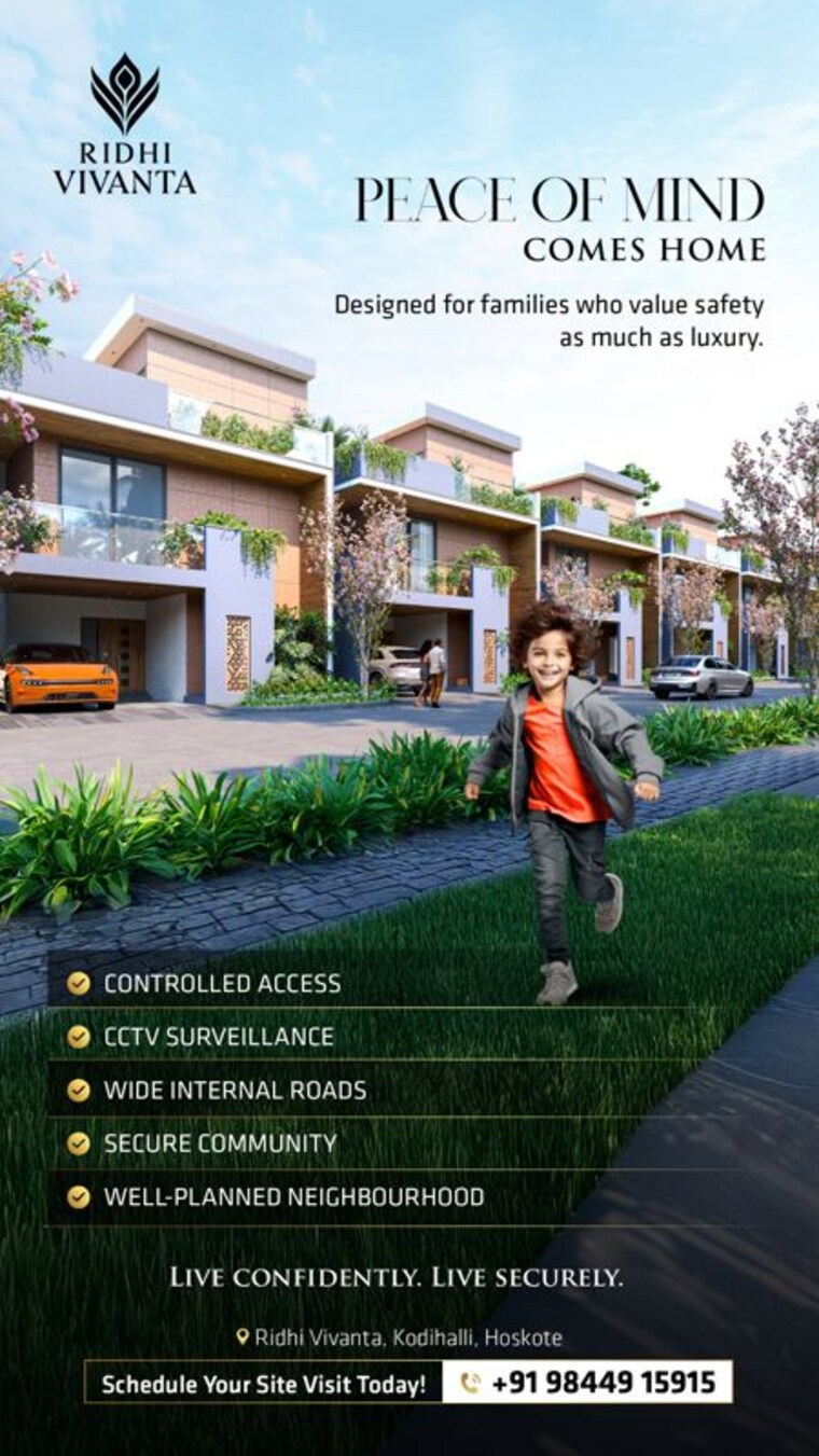 Garden, ridhi-vivanta  2625 Sq.Ft. Villa In Hoskote Bangalore 10628318