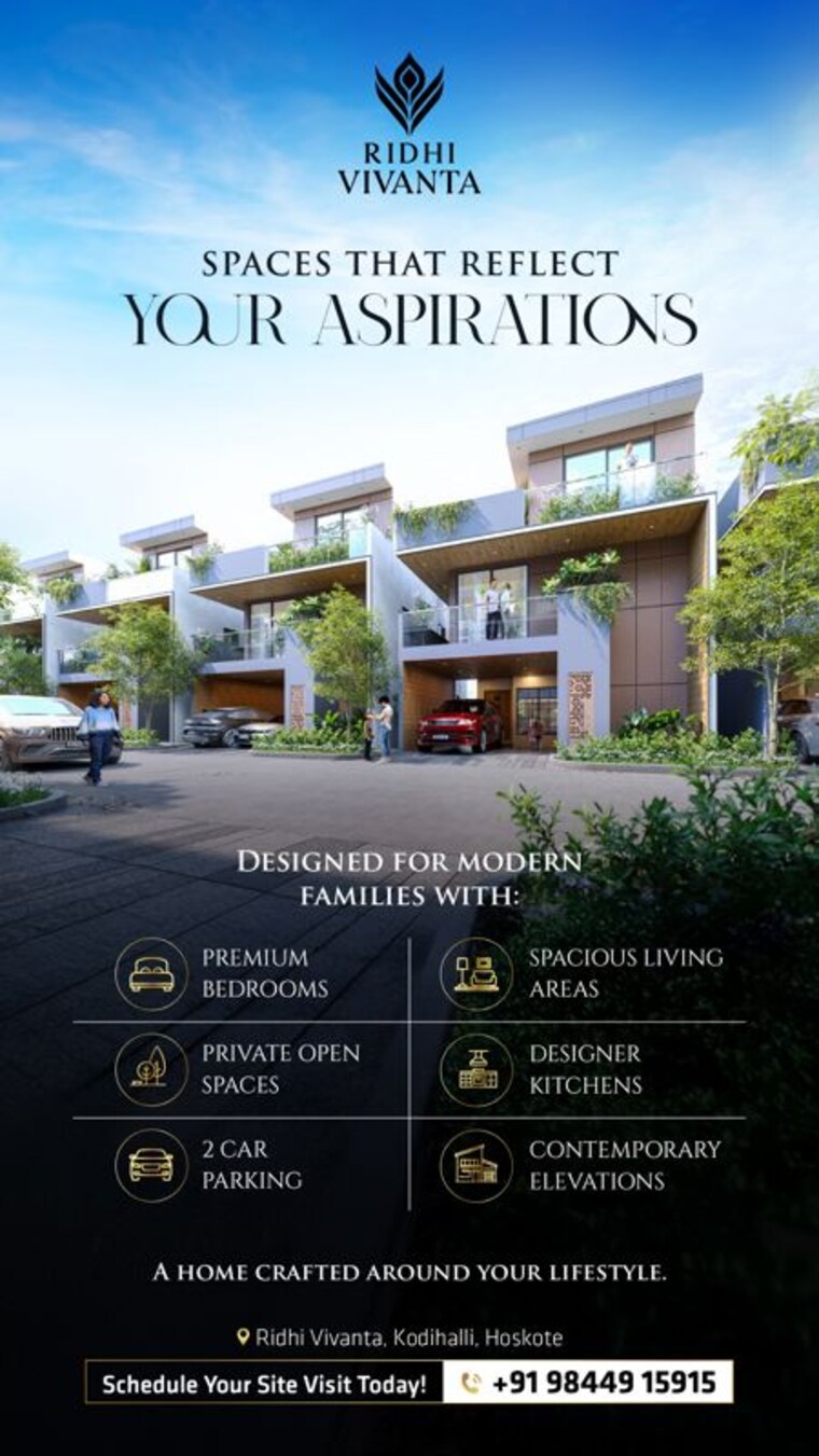 Exterior View, ridhi-vivanta  2625 Sq.Ft. Villa In Hoskote Bangalore 10628318