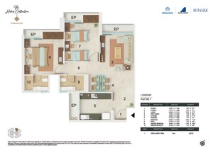 Floor Plan in 2 BHK Apartment at Kasarvadavali – for Sale