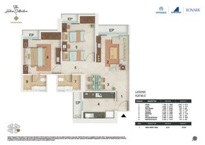 Floor Plan in 2 BHK Apartment at Kasarvadavali – for Sale