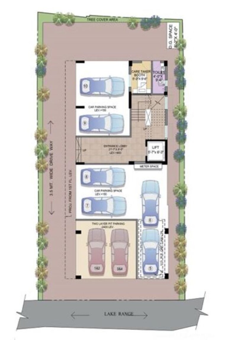 Floor Plan, lake range 4 Bedroom 2600 Sq.Ft. Apartment In Lake Range Kolkata 10628489