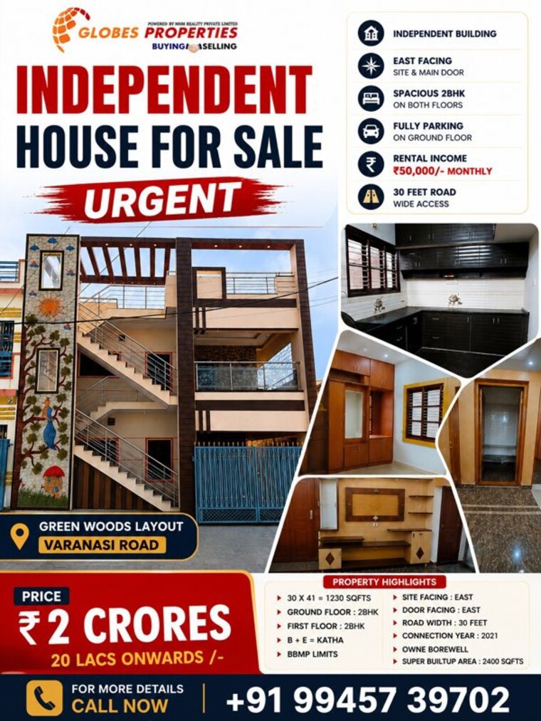 Exterior View, green woods layout 2 Bedroom 1230 Sq.Ft. Independent House In Green Woods Layout Bangalore 10628617