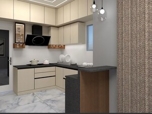 Kitchen in 2.5 BHK Apartment at Aparna Zenon, Puppalaguda – for Rent