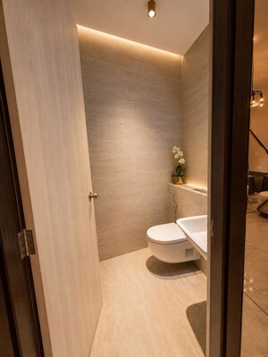 Bathroom in 3 BHK Apartment at Adani Ten BKC, Bandra East – for Sale