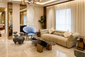 Living Room in 4 BHK Apartment at Adani Ten BKC, Bandra East – for Sale
