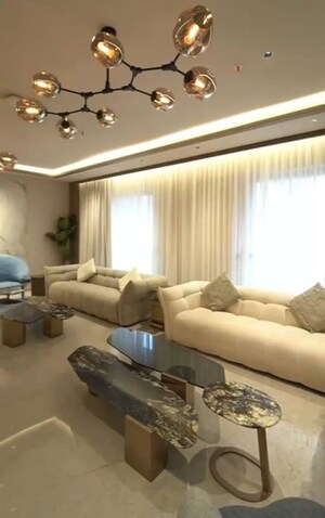 Living Room in 4 BHK Apartment at Adani Ten BKC, Bandra East – for Sale
