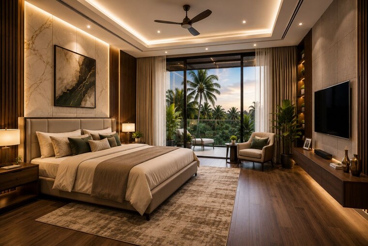 Bedroom, punkunnam 3 Bedroom 2500 Sq.Ft. Independent House In Punkunnam Thrissur 10628821
