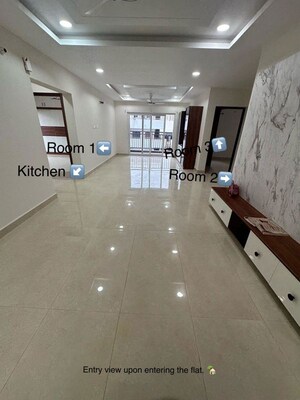 Building Lobby in 3 BHK Apartment at Gem Nakshatra, Kokapet – for Rent