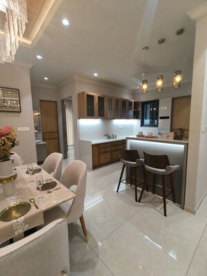 Dining Room in 4 BHK Apartment at Courtyard Tiara, Bhayli – for Sale