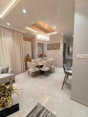 Dining area in 4 BHK Apartment at Courtyard Tiara, Bhayli – for Sale