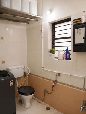 Bathroom in 3 BHK Apartment at Agraraj Lumina Towers, Baner – for Rent
