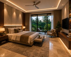 Living Room in 3 BHK Villa at Mannuthy – for Sale