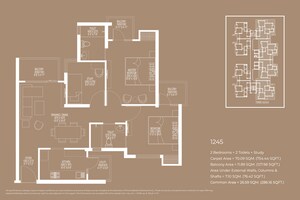 Floor Plan in 2.5 BHK Apartment at Ace Divino, Sector 1 Greater Noida – for Sale