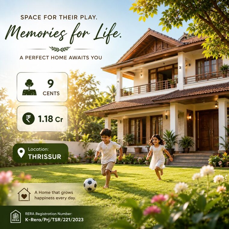 Exterior View, koorkenchery 3 Bedroom 2000 Sq.Ft. Independent House In Koorkenchery Thrissur 10629315