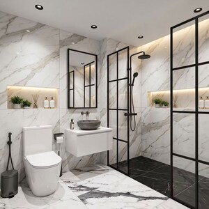 Bathroom in 2 BHK Apartment at Gaur City 2 - 11th Avenue, Sector 16c Greater Noida – for Rent