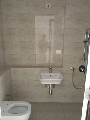 Bathroom in 3 BHK Apartment at Adani Ten BKC, Bandra East – for Rent
