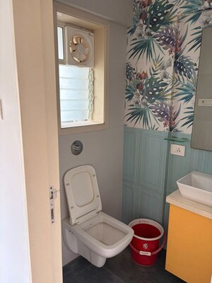 Bathroom in 3 BHK Apartment at Mahim West – for Rent