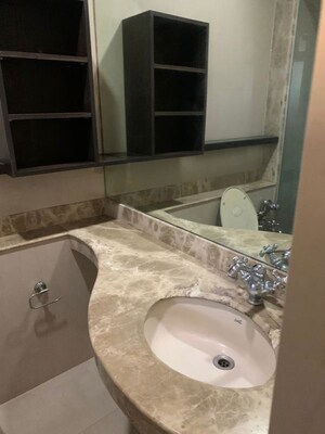 Bathroom in 2.5 BHK Apartment at Raheja Tipco Heights, Malad East – for Rent