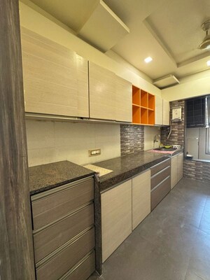 Kitchen in 3 BHK Apartment at Oberoi Realty Woods, Goregaon East – for Rent