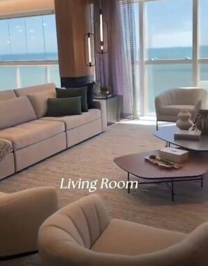 Living Room in 4 BHK Apartment at Rustomjee Ocean Vista, Versova – for Sale