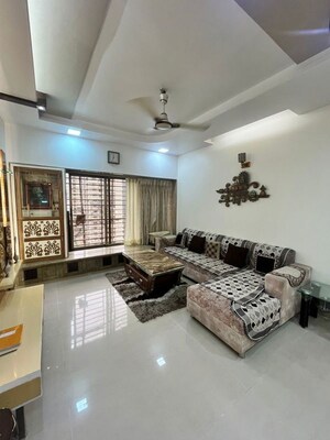 Living Room in 3 BHK Apartment at Raheja Tipco Heights, Malad East – for Rent